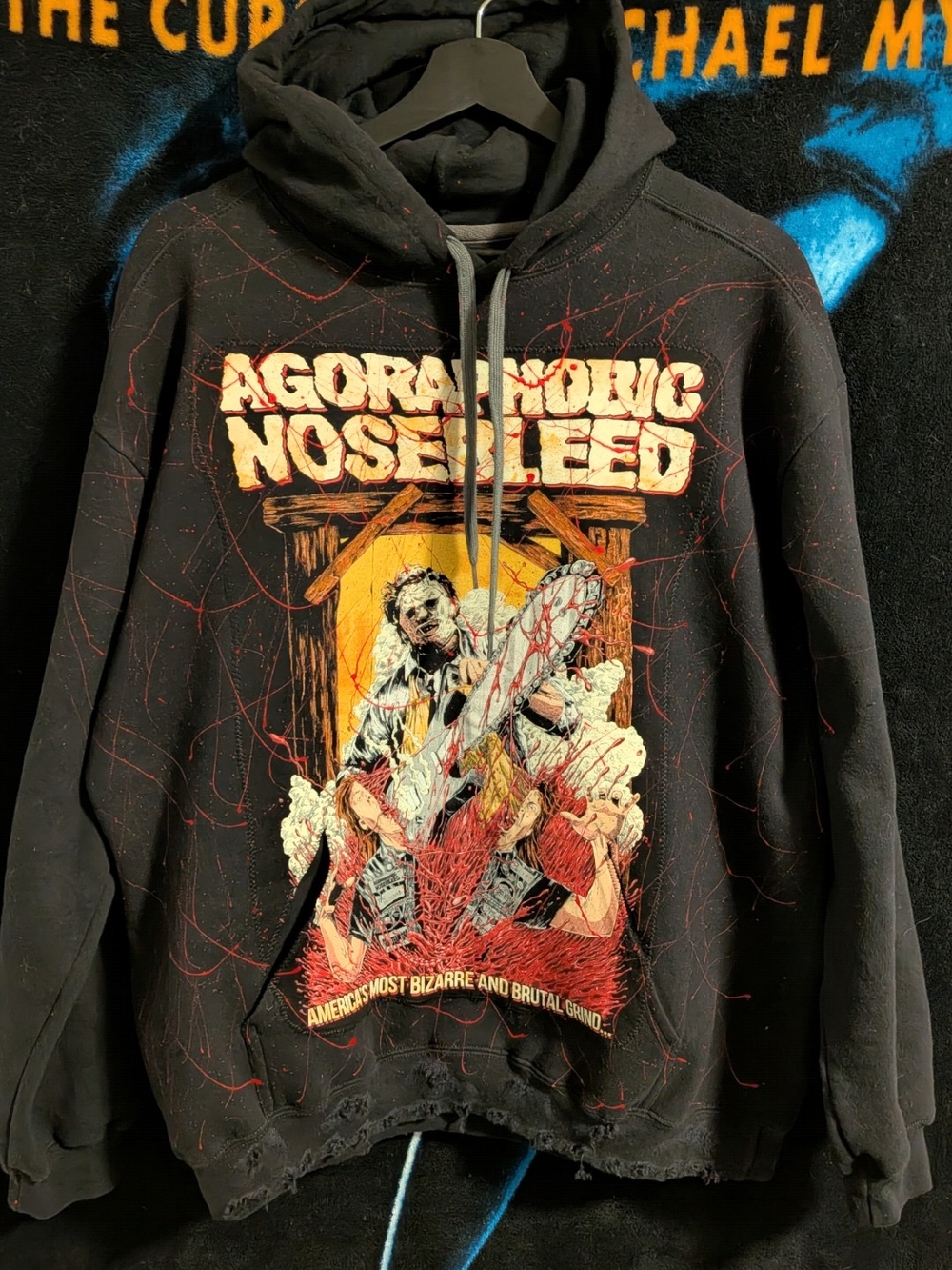 Custom Sewn "Agoraphobic Nosebleed" Hoodie - Metal Music Clothing